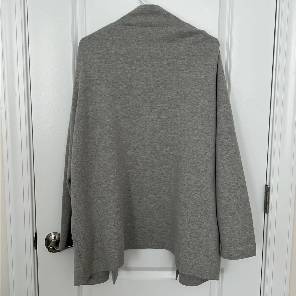 J.Crew Eloise Sweater Blazer Cardigan Light Gray Cotton Blend Women's 2X